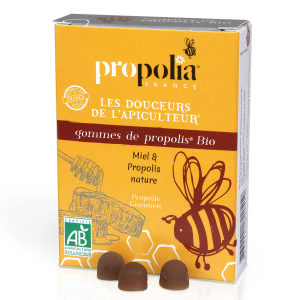 Gommes de propolis bio au miel & propolis nature