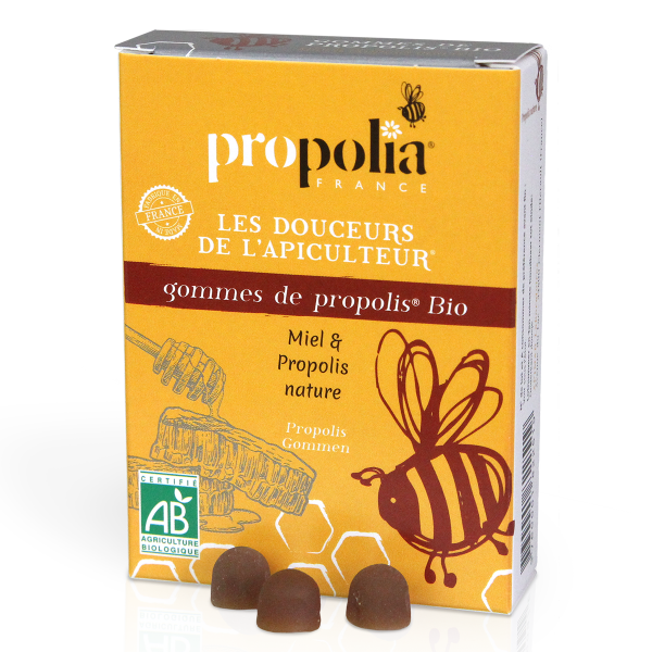 gommes de propolis bio au miel et propolis nature